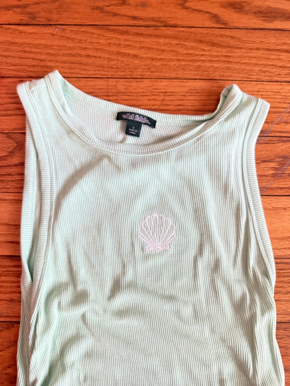 wild fable Pink and Green Ribbed Tank Top - Picture 4 of 7